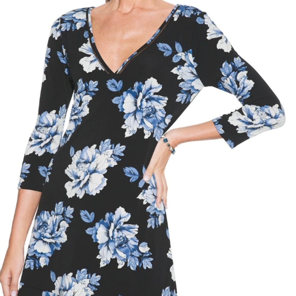 WHBM Printed Flounce Hem Dress